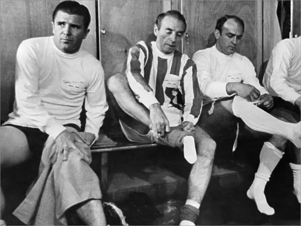 Sir Stanley Matthews pictured before his testimonial at Stoke Citys Victoria Ground