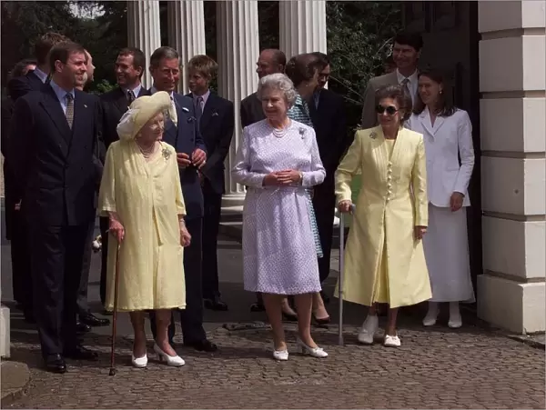 Queen Mother 99th Birthday August 1999 accompanied by her grandson