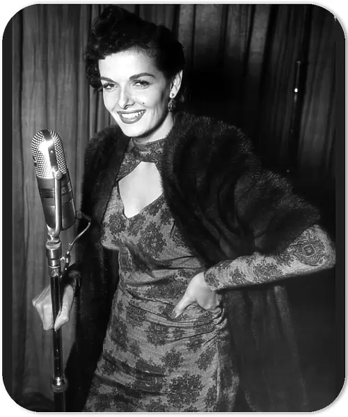 Jane Russell Actress - Oct 1949 Radio show at the Palladium A©Mirrorpix