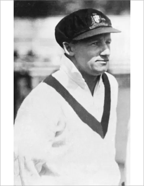 Don Bradman, Cricketer Wearing cricket whites and cap Circa 1930