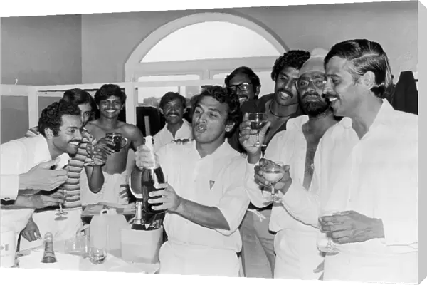 England v. India 4th Test at The Oval. Indian players celebrate after the match which was