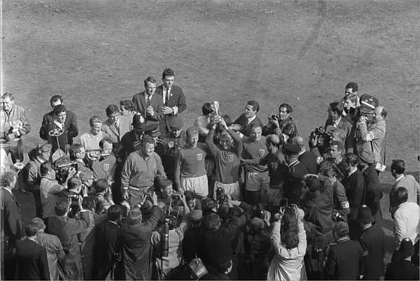 1966 World Cup winners England Bobby Moore with trophy July 30th 1966