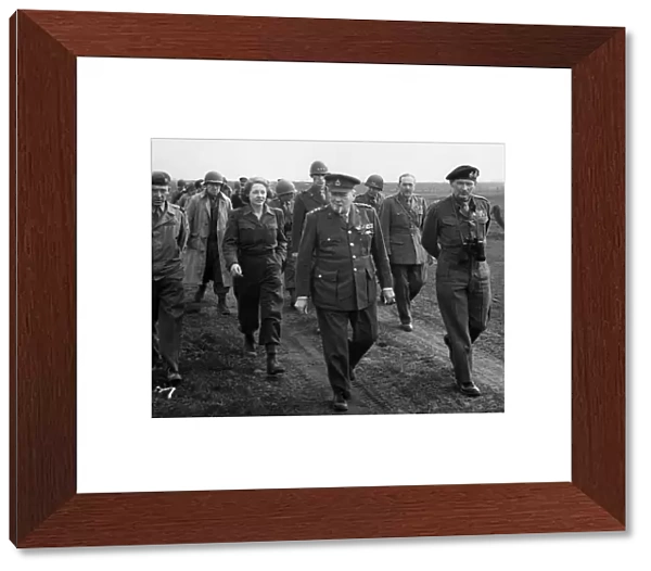 Winston Churchill and Bernard Montgomery cross the Rhine. On March 25th Mr