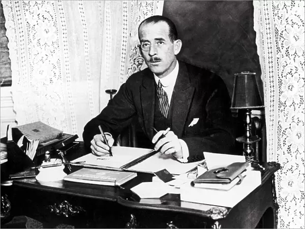 Prince Andrew of Greece pictured here at his desk on 31st December 1922