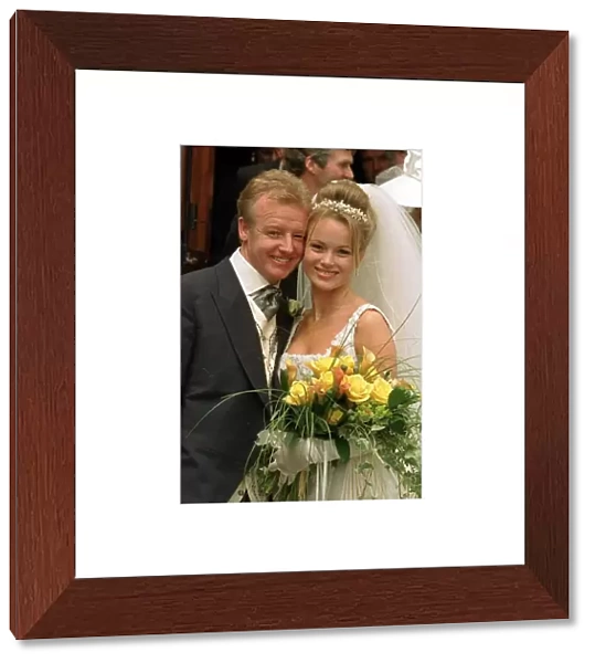 Les Dennis and bride Amanda Holden on their wedding day June 1995