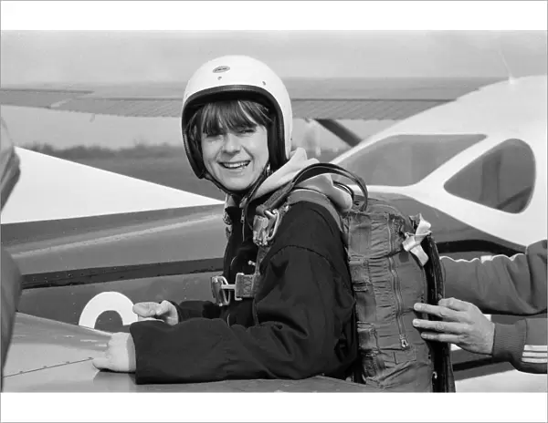 Poet Pam Ayres fully expected to perform her first jump today at RAF Weston-on-the-Green