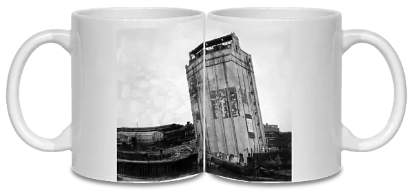 The demolition of Cleveland Flour Mill, Thornaby. 5th June 1970