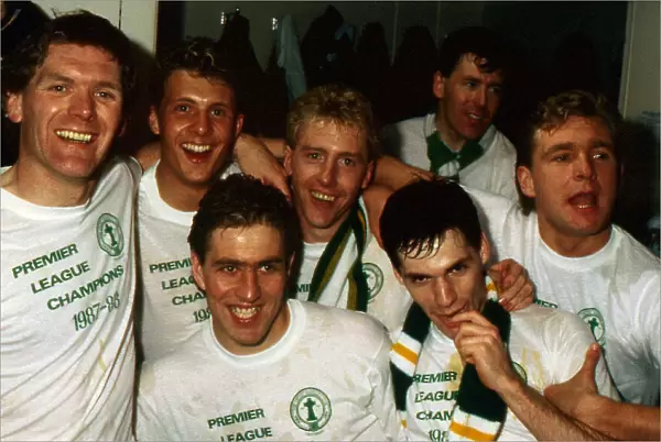 Celtic celebrate becoming League Champions April 1988