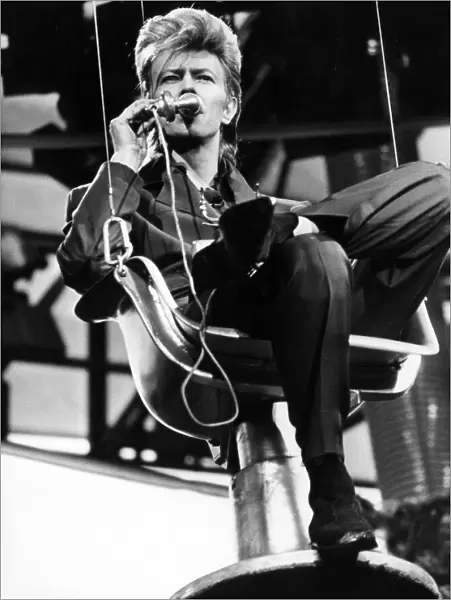 David Bowie in concert at the National Stadium. Cardiff, Wales, 21st June 1987