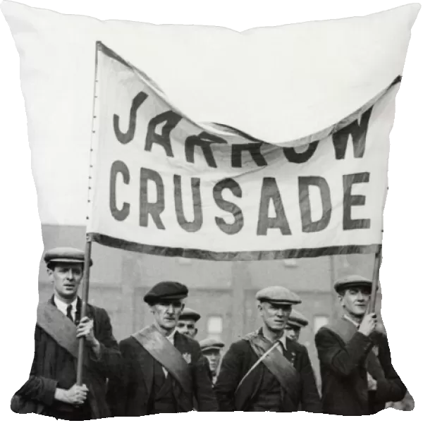 The head of the Jarrow Crusade seen here during the first stage of their journey to