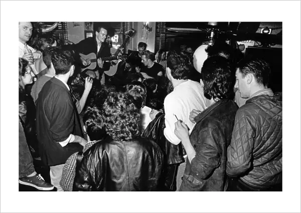 The Clash playing live inside Dukes bar in Glasgow, as part of their Busking Tour