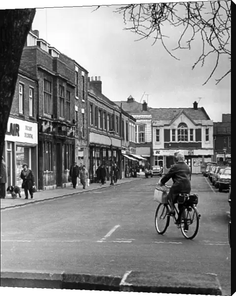 Street scene in Blyth. 1st April 1976