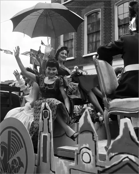 Scenes during the annual Soho Fair in Central London. 8th July 1956