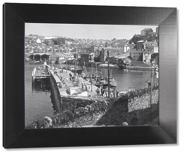 A view of the Brixham quays before the new fish market was built