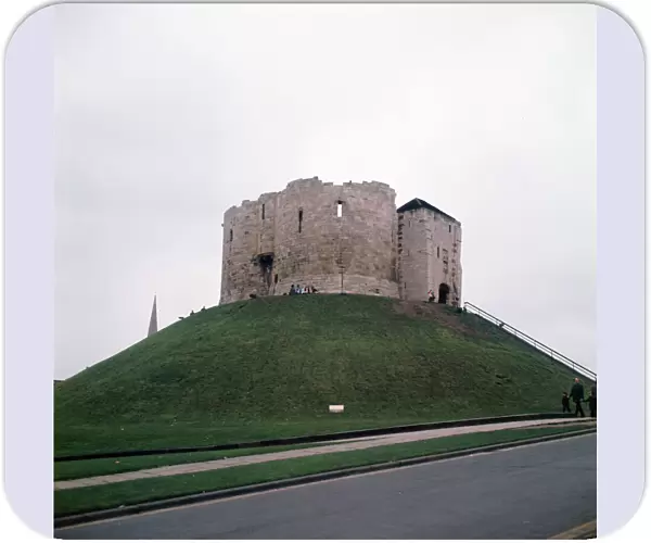 Cliffords Tower, York, Yorkshire. April 1974