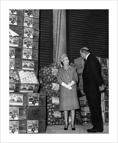 Queen Elizabeth II visits the Wholesale Fruit Centre, Bessemer Road, Cardiff