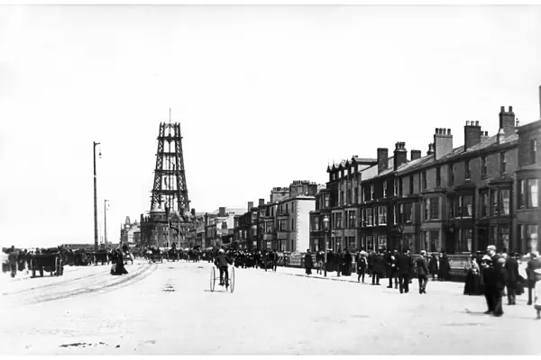Blackpool Tower under construction