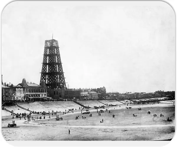 Blackpool Tower under construction