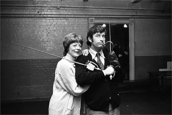 Maggie Smith in the title role of Peter Pan with Dave Allen as Captain Hook