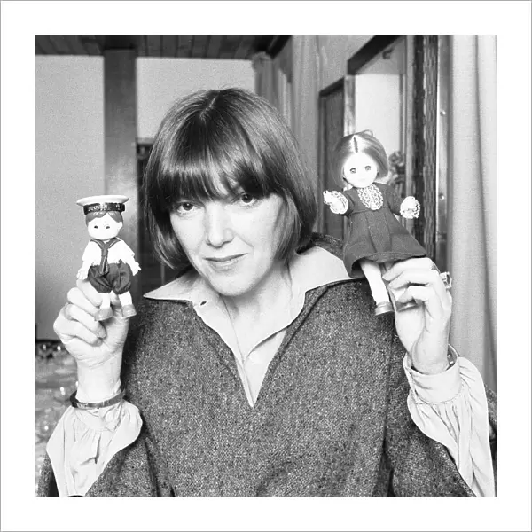 Fashion designer Mary Quant seen here at the launch if a new pair of dolls called Bubbles