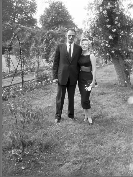 Marilyn Monroe and her husband, playwright Arthur Miller, pictured in Englefield