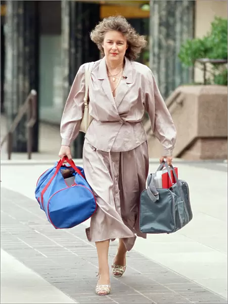 Anne Jones, girlfriend of Ken Dodd, pictured during his tax fraud trail. 15th July 1989