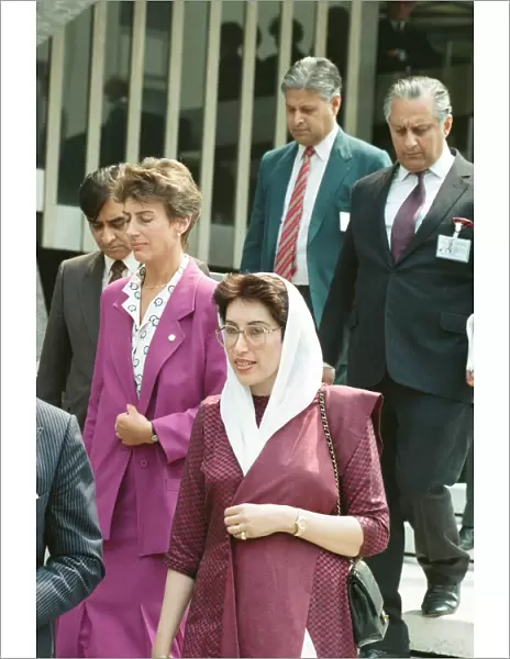 Prime Minister of Pakistan Benazir Bhutto during her visit to London. 6th July 1989