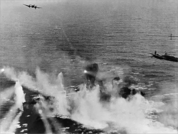RAF Coastal Command Beaufighters attack three enemy merchant vessels in the waters of
