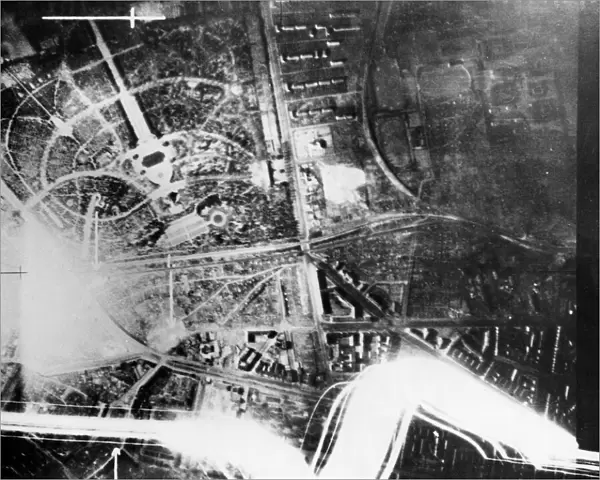 This photograph was taken at the start of a recent night attack by the RAF on Stettin
