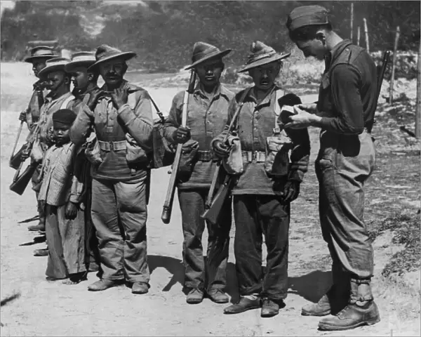 Fighting their way out of a Japanese ambush on the Arakan front, seven Gurkha riflemen