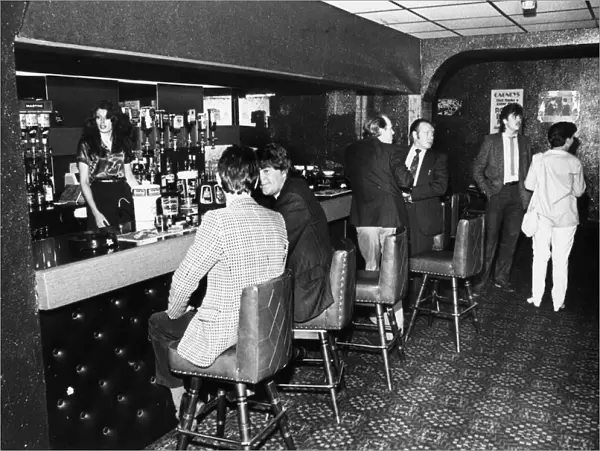Bar at Cagneys Club, Fraser Street, Liverpool, Circa 1985