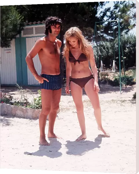 George Best Football Player and Susan George actress on holiday in Palma Nova Majorca