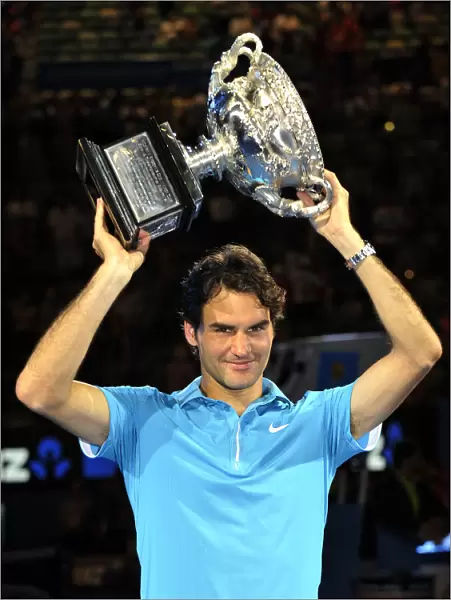Roger Federer With Trophy