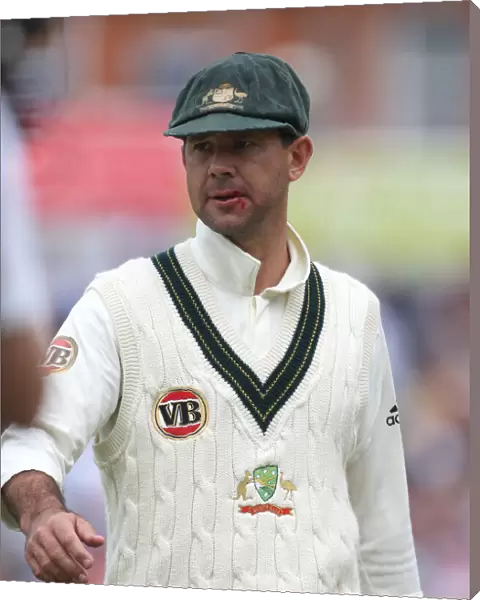 Ricky Ponting With A Bloody Mouth