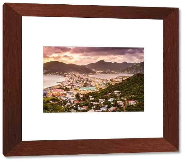 Philipsburg, Sint Maarten, cityscape at the Great Bay and Great Salt Pond