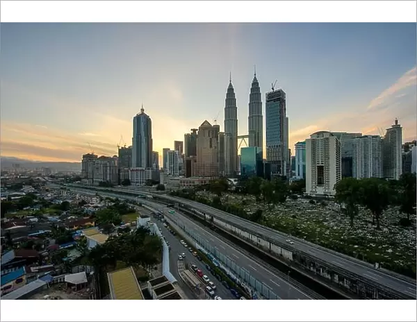 Kuala Lumpur skyline and skyscraper at morning in Kuala Lumpur, Malaysia