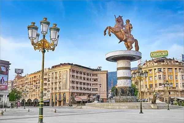 Warrior on a Horse statue, Macedonia Square, Skopje, Republic of Macedonia