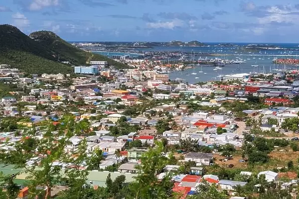 Sint Maarten coastal views in the Caribbean