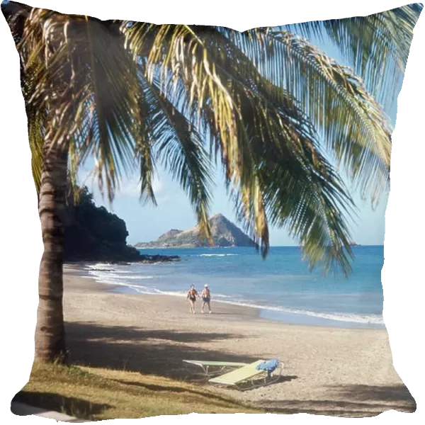Der traumhafte Reduld Beach, St. Lucia 1980er Jahre. Scenic Reduld Beach, St. Lucia 1980s