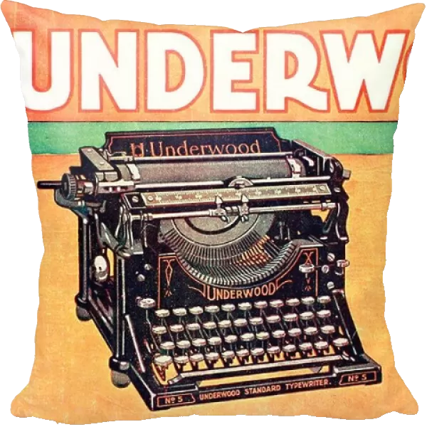 Antique advertising. Underwood typewriters. Antique illustration. 1923