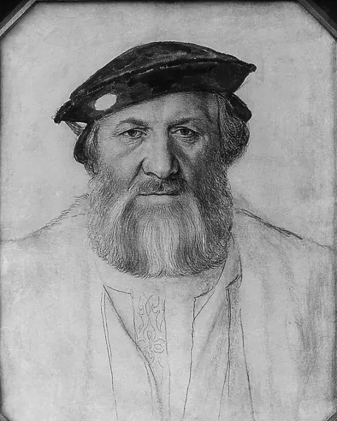 Drawing by Hans Holbein the Younger for the portrait of Morette in the Gemldegalerie Alte Meister in Dresden