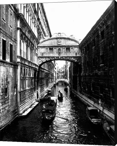 The Bridge of Sighs in Venice, Veneto, designed by Antonio Contin