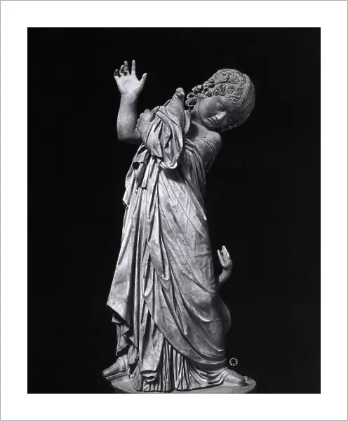 Girl in the act of defending a dove, statuette known as 'The Innocence', Roman copy of an Hellenistic original of III-II centuries B.C. and now exhibited at the Capitoline Museum, Rome