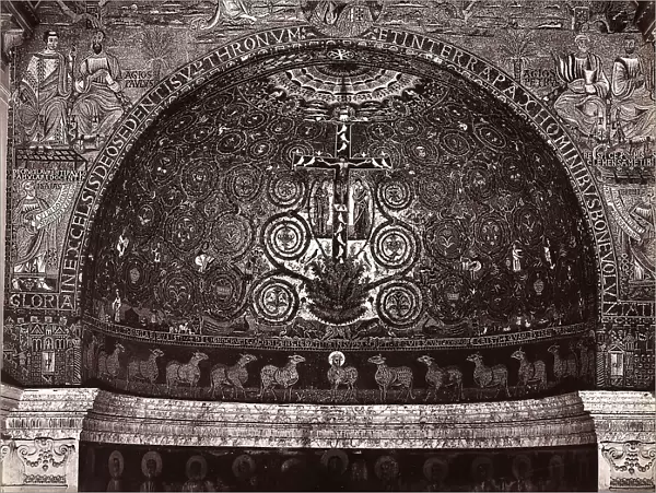 Mosiacs in the apse of Saint Clement's Church in Rome