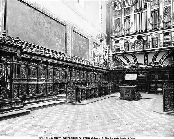 The choir of the Benedictine abbey of San Martino delle Scale, near Palermo