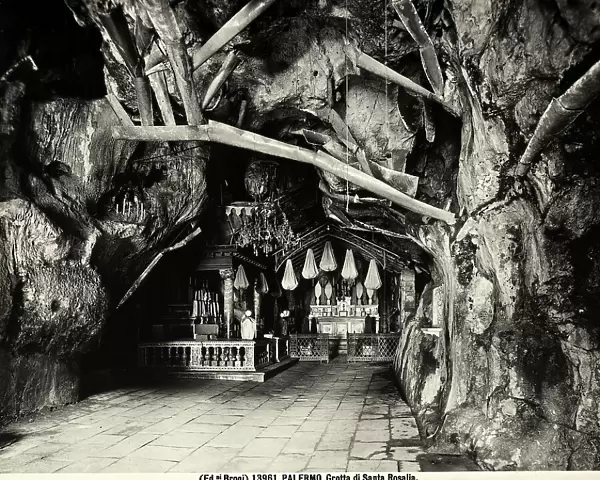 General view of the grotto of St. Rosalie, inside the Mountain Pellegrino in Palermo