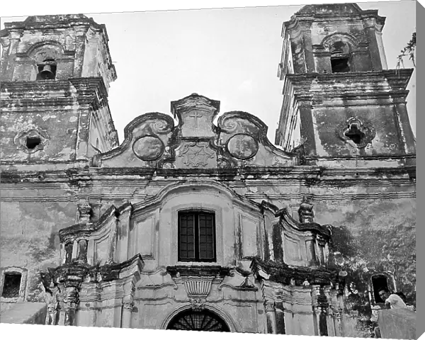 Faade of a baroque church in the city of Salta, Argentina