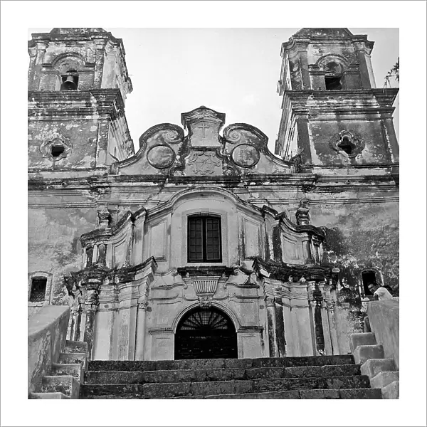 Faade of a baroque church in the city of Salta, Argentina
