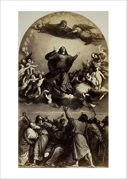 Picture of an engraving of Titian's Assumption in the Frari
