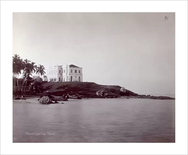 The Mount Lavinia Hotel, colonial style building on the Isle of Ceylon (Sri-Lanka), built on the coast